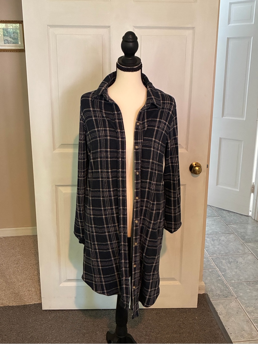 Faherty Legend Plaid Long Sleeved Shirt dress